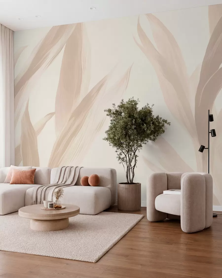 wall murals Pointed leaves w05680