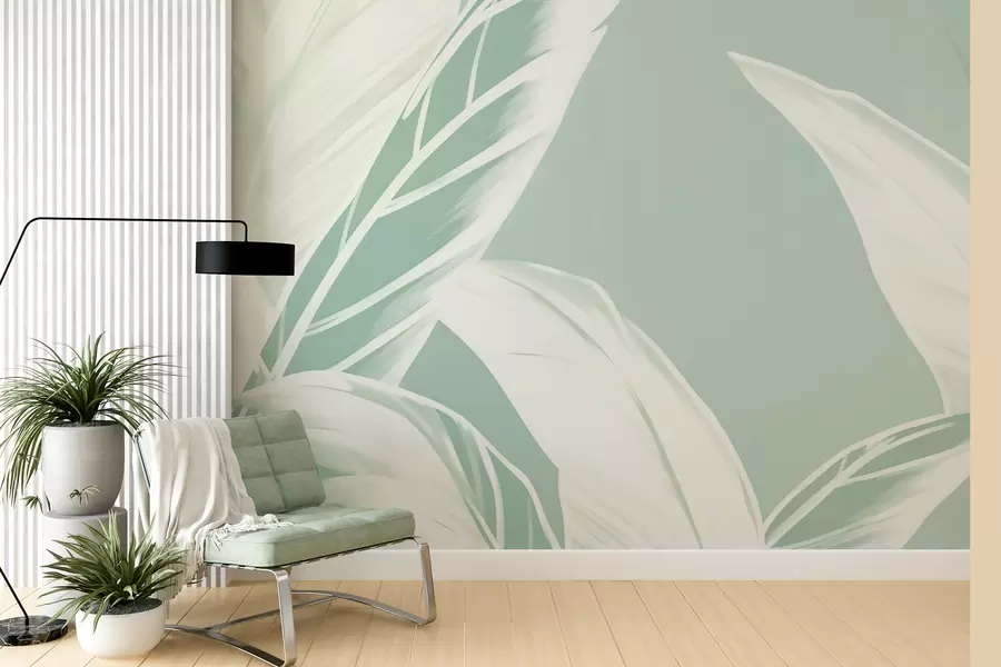 wall murals Long banana leaves w05681