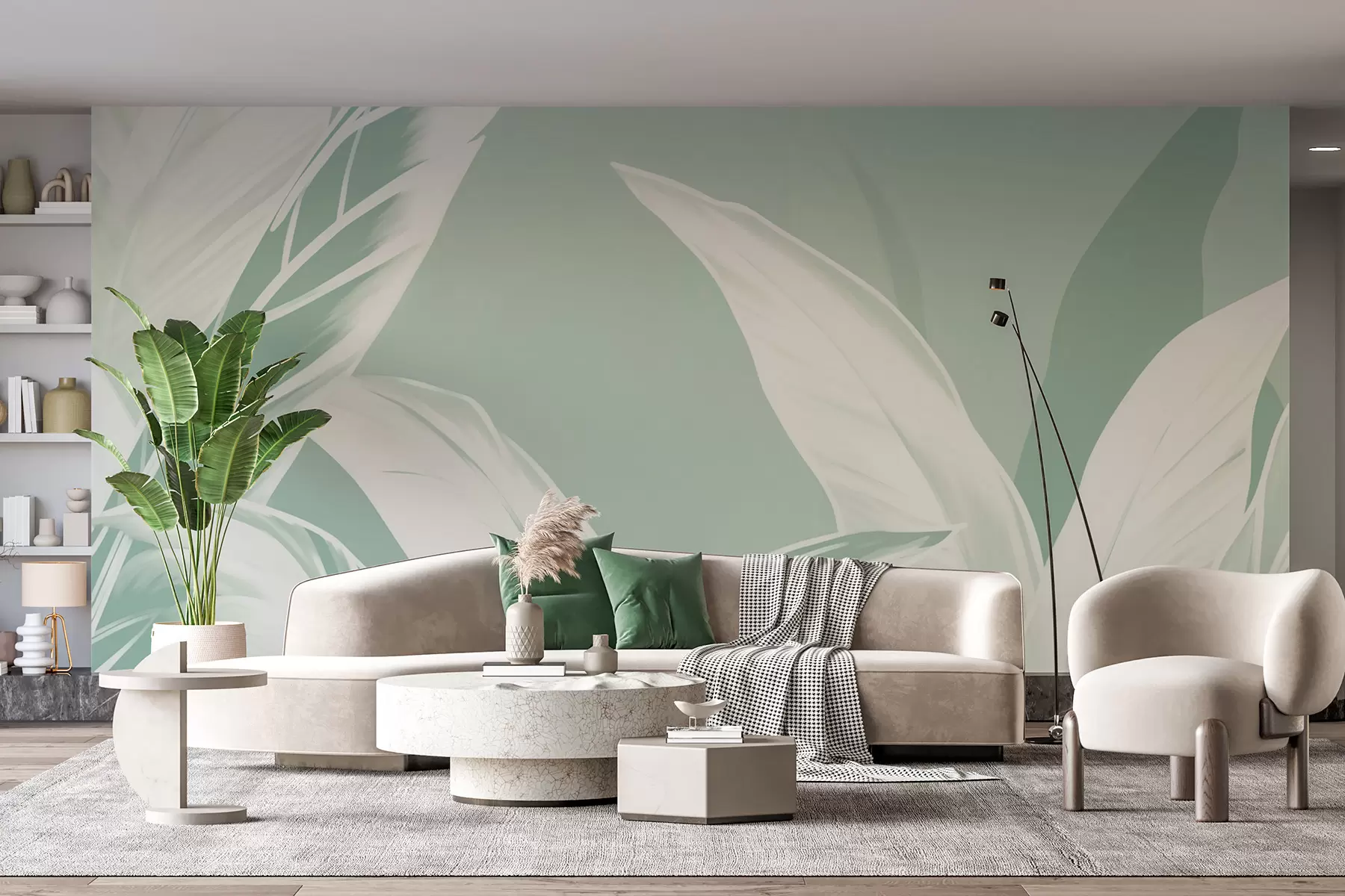 wall murals Long banana leaves w05681