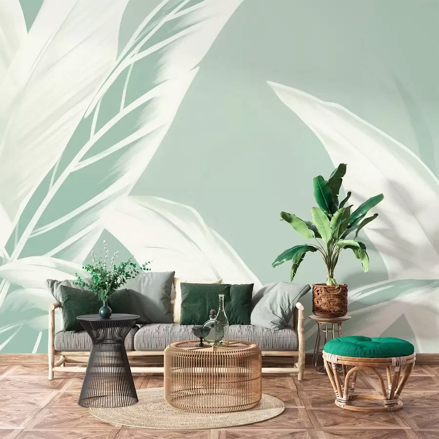 wall murals Long banana leaves w05681