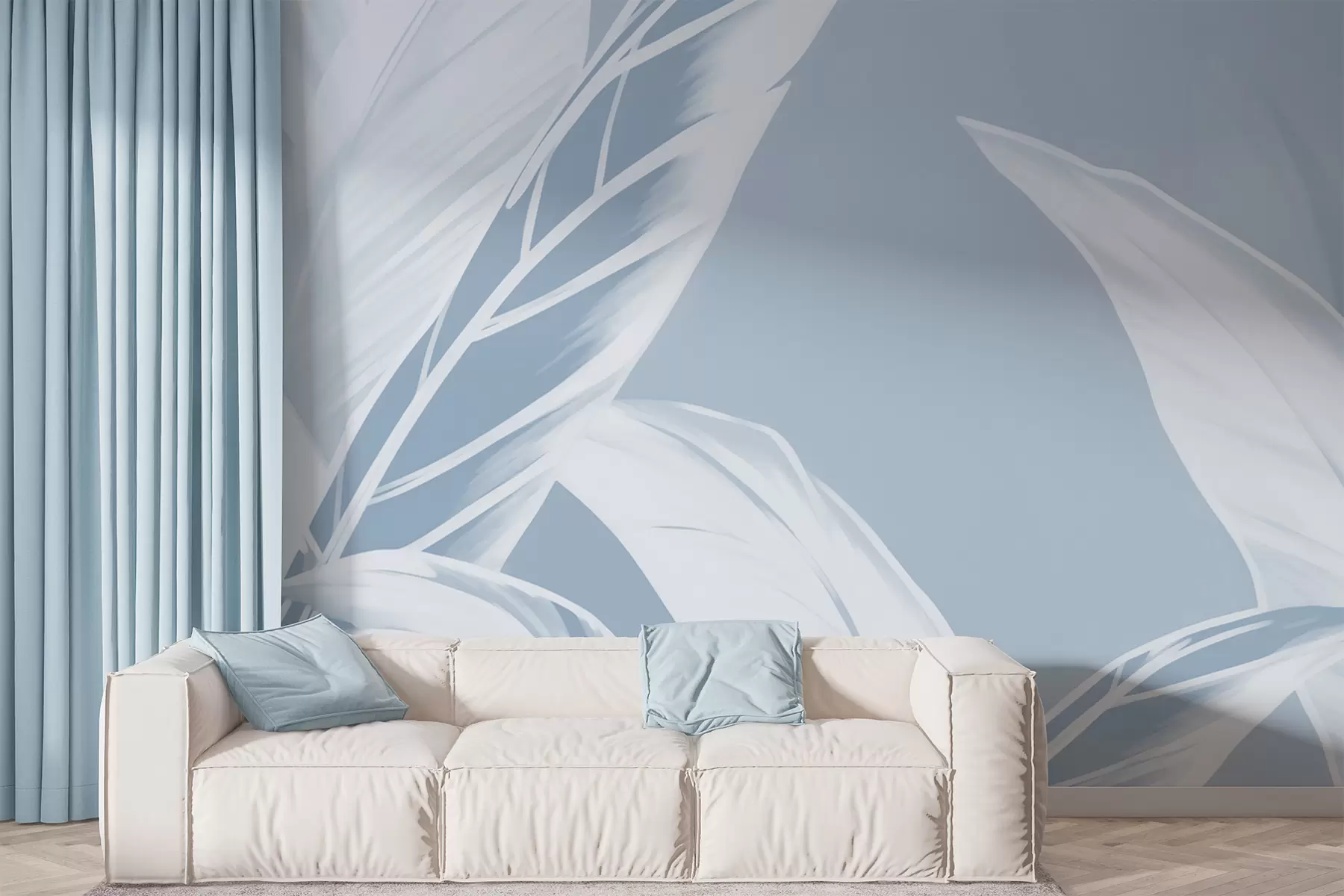 wall murals Long banana leaves w05681v1