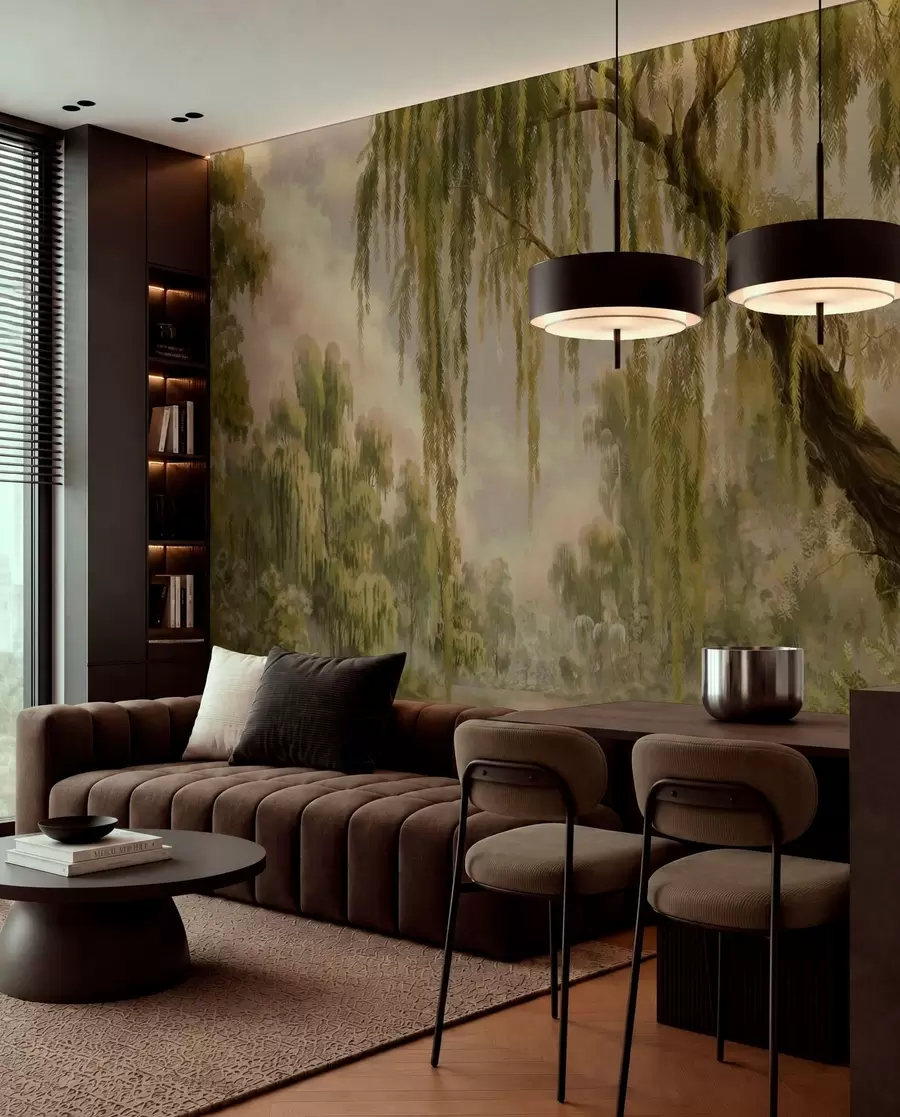 wall murals Willows over Shaded Water w05631v2