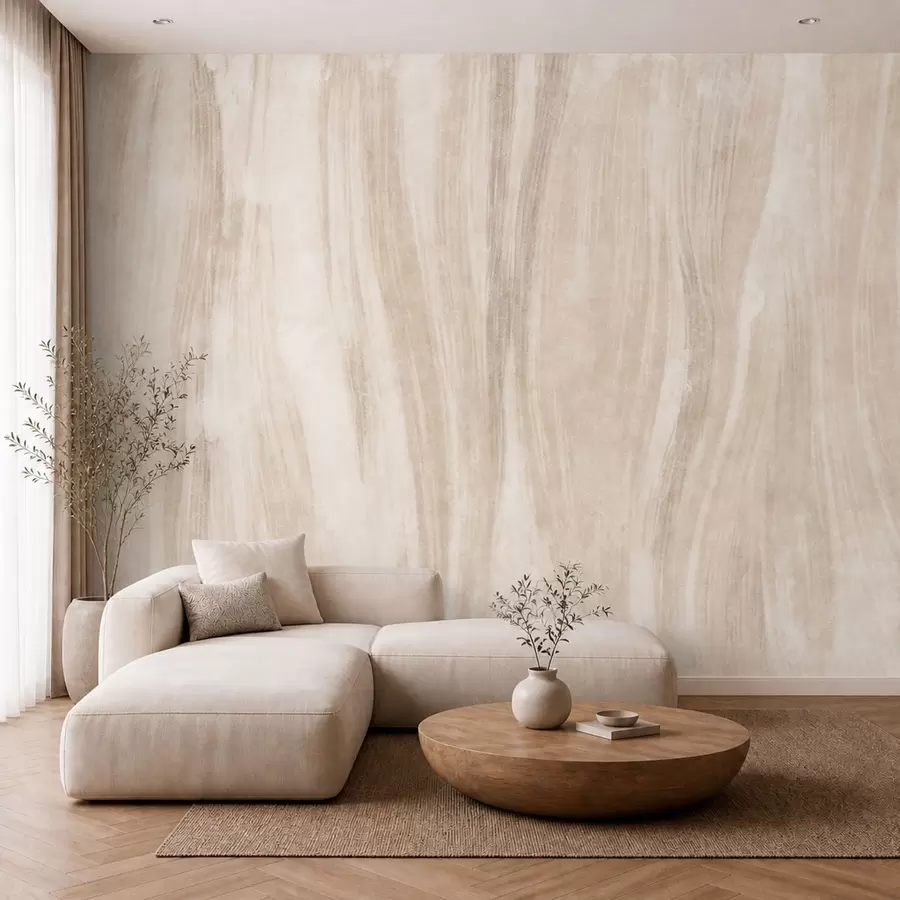 wall murals Light abstract texture with soft vertical transitions in creamy hues w05686