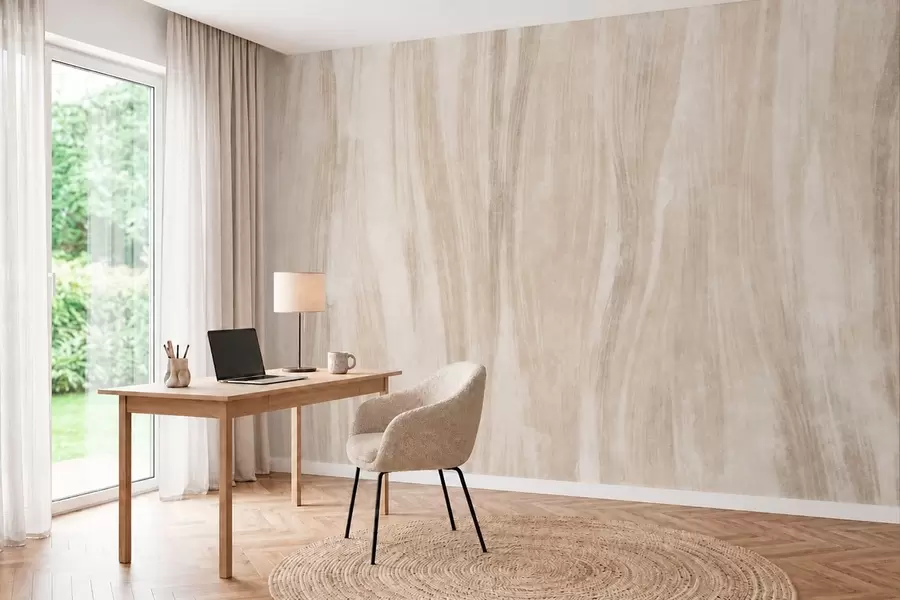 wall murals Light abstract texture with soft vertical transitions in creamy hues w05686