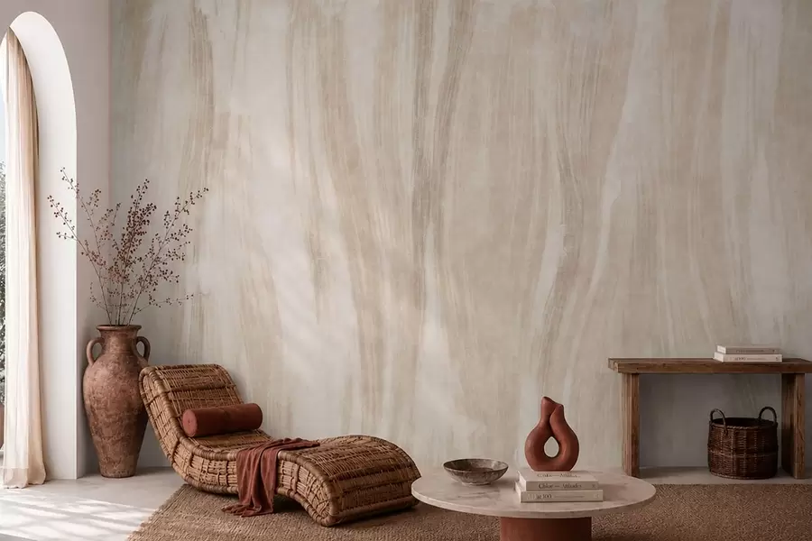 wall murals Light abstract texture with soft vertical transitions in creamy hues w05686