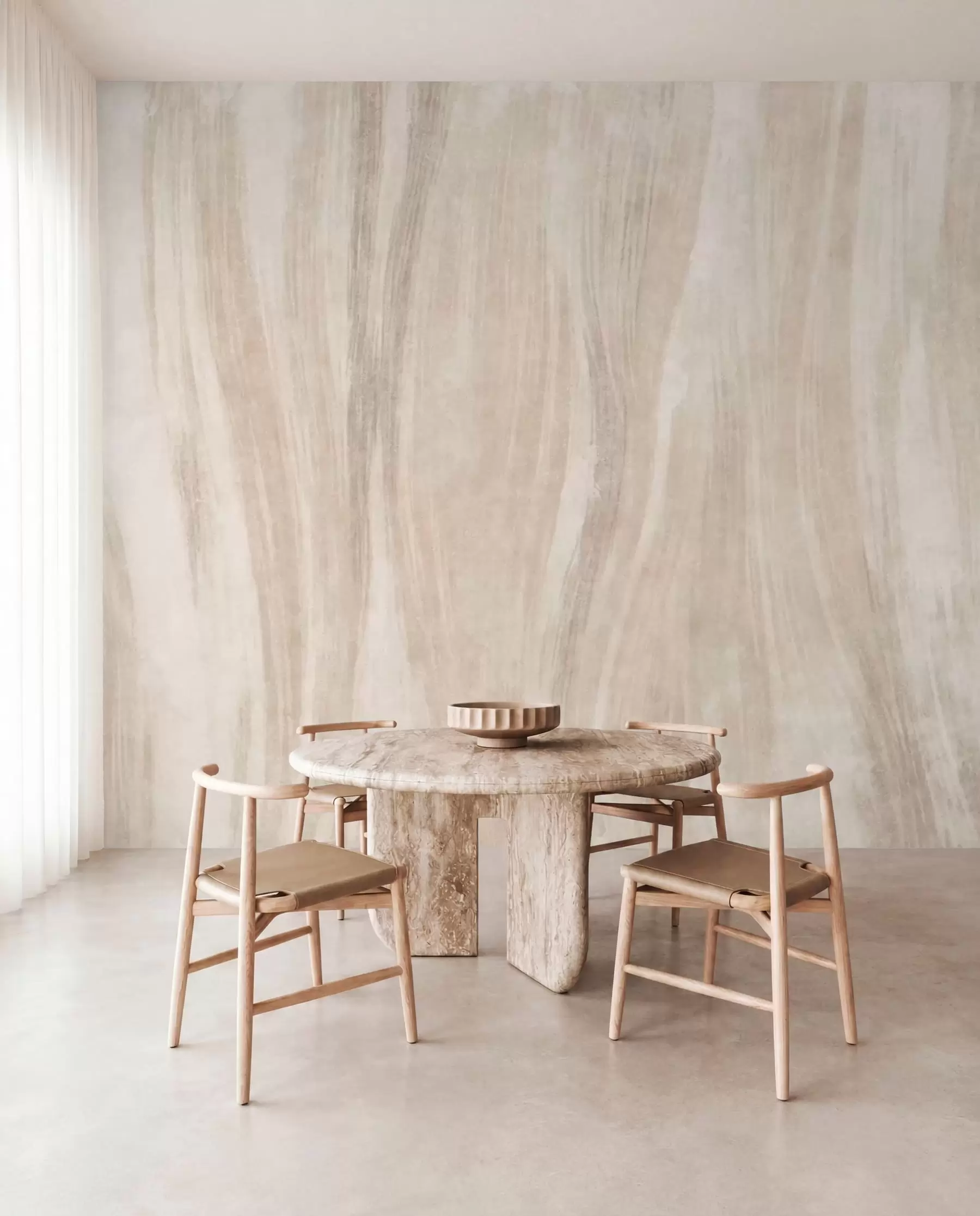 wall murals Vertical Washes in Cream w05686