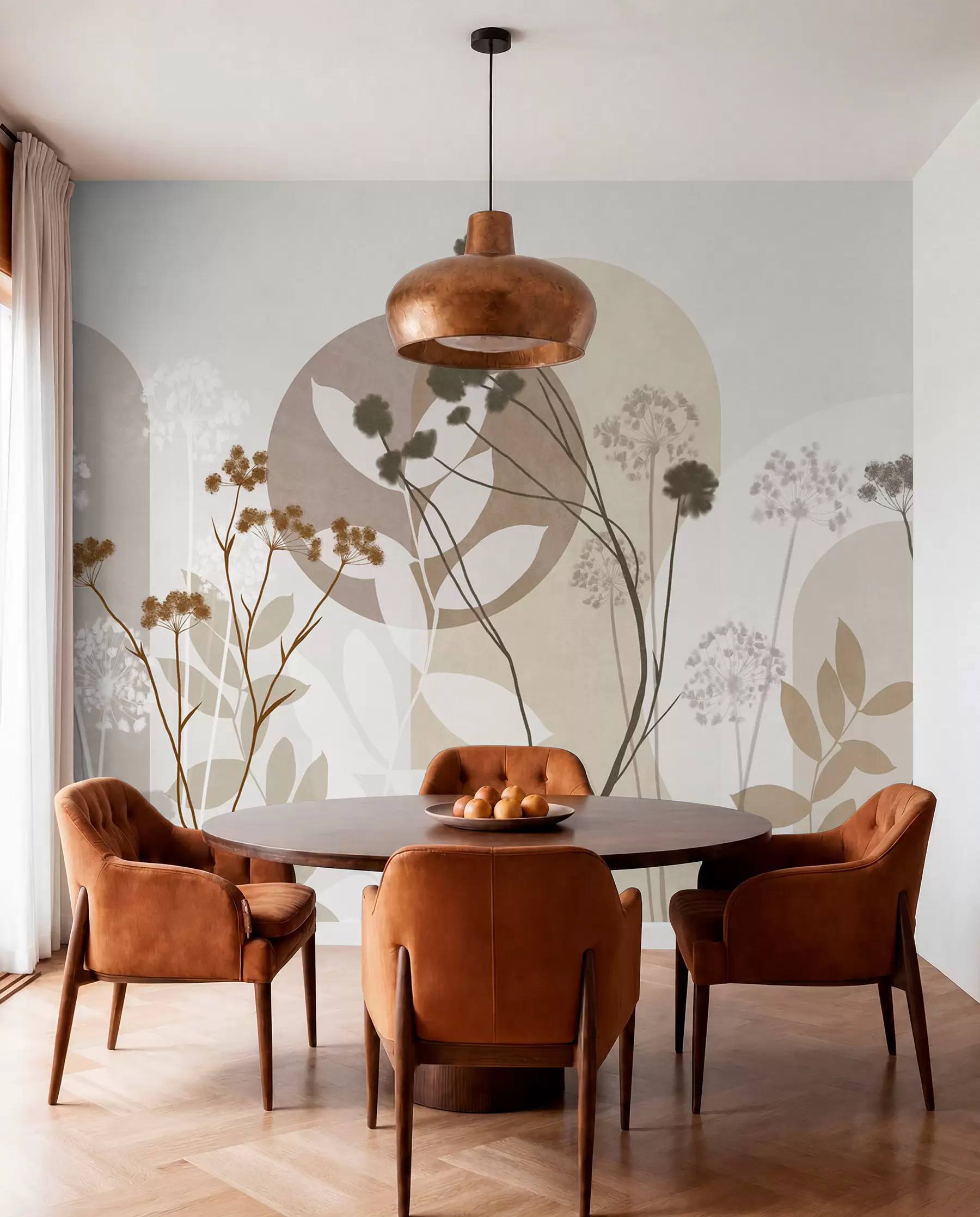 wall murals Meadow in an Abstract Frame w09906