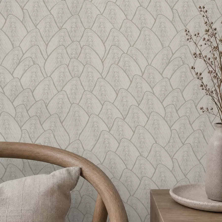 wall murals Abstract hill pattern in natural tones a01129