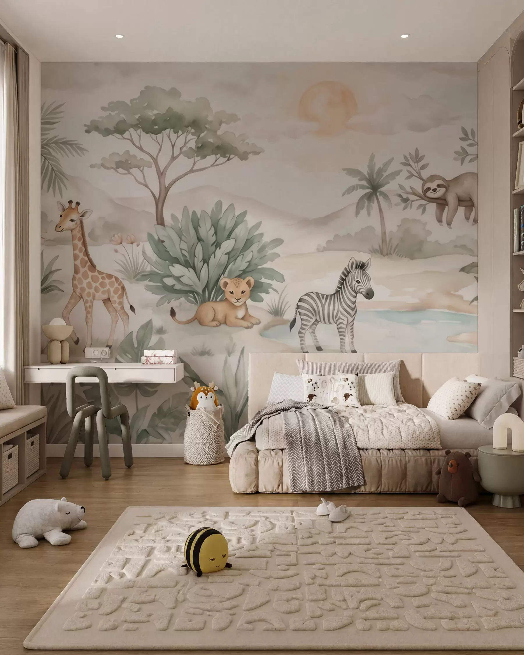 wall murals Watercolour Safari w09888