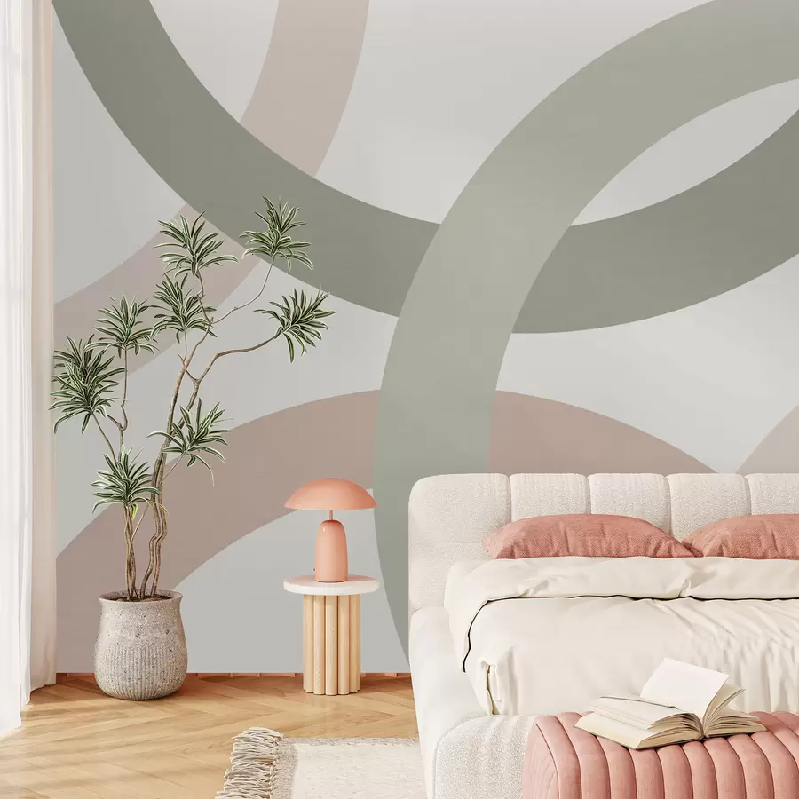 wall murals Abstraction with circles w05709