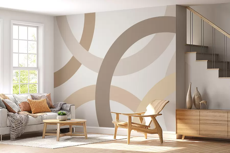 wall murals Abstraction with circles w05709v2