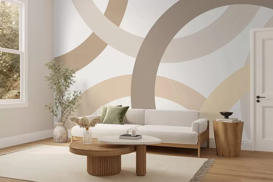 wall murals Abstraction with circles w05709v2
