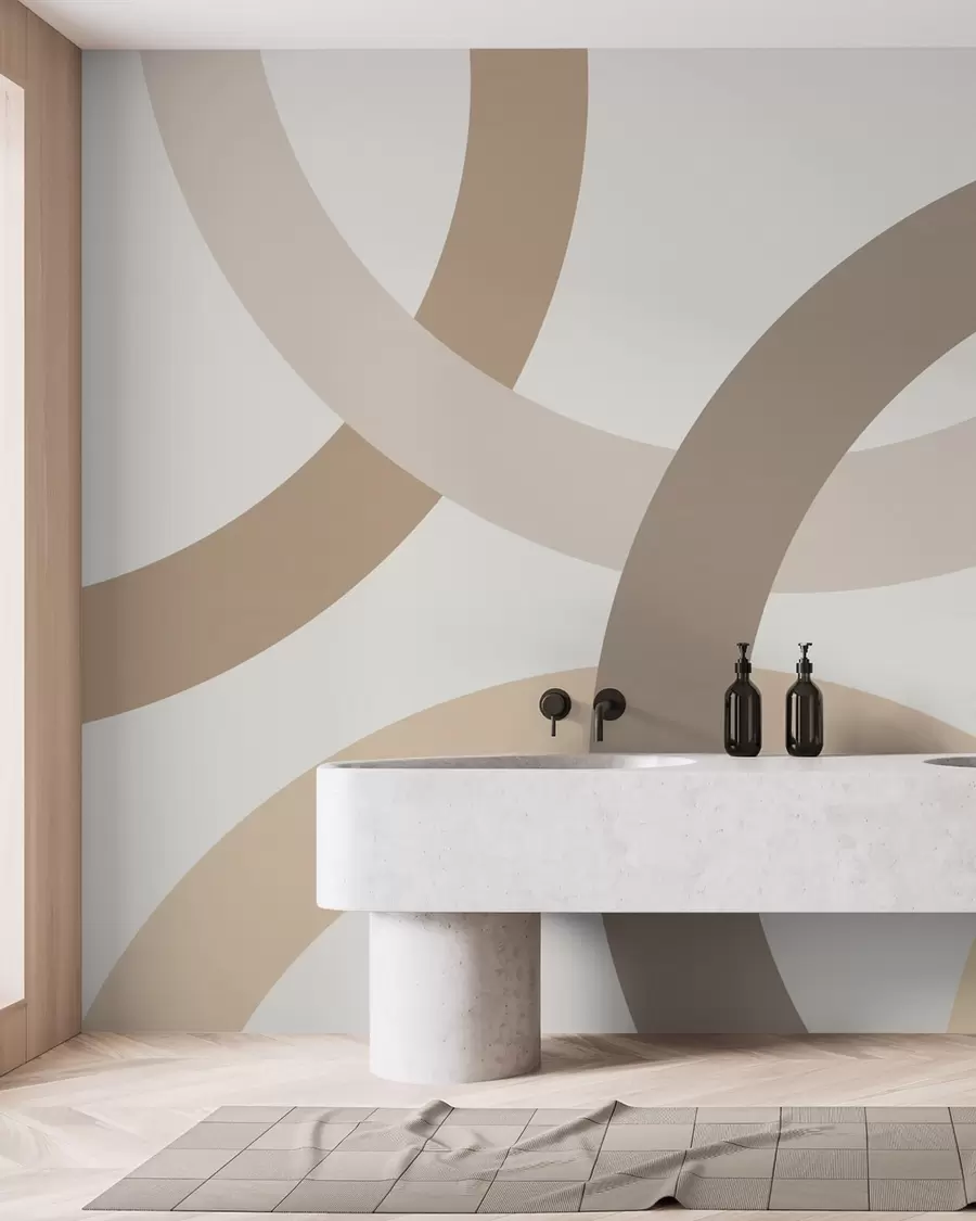 wall murals Abstraction with circles w05709v2