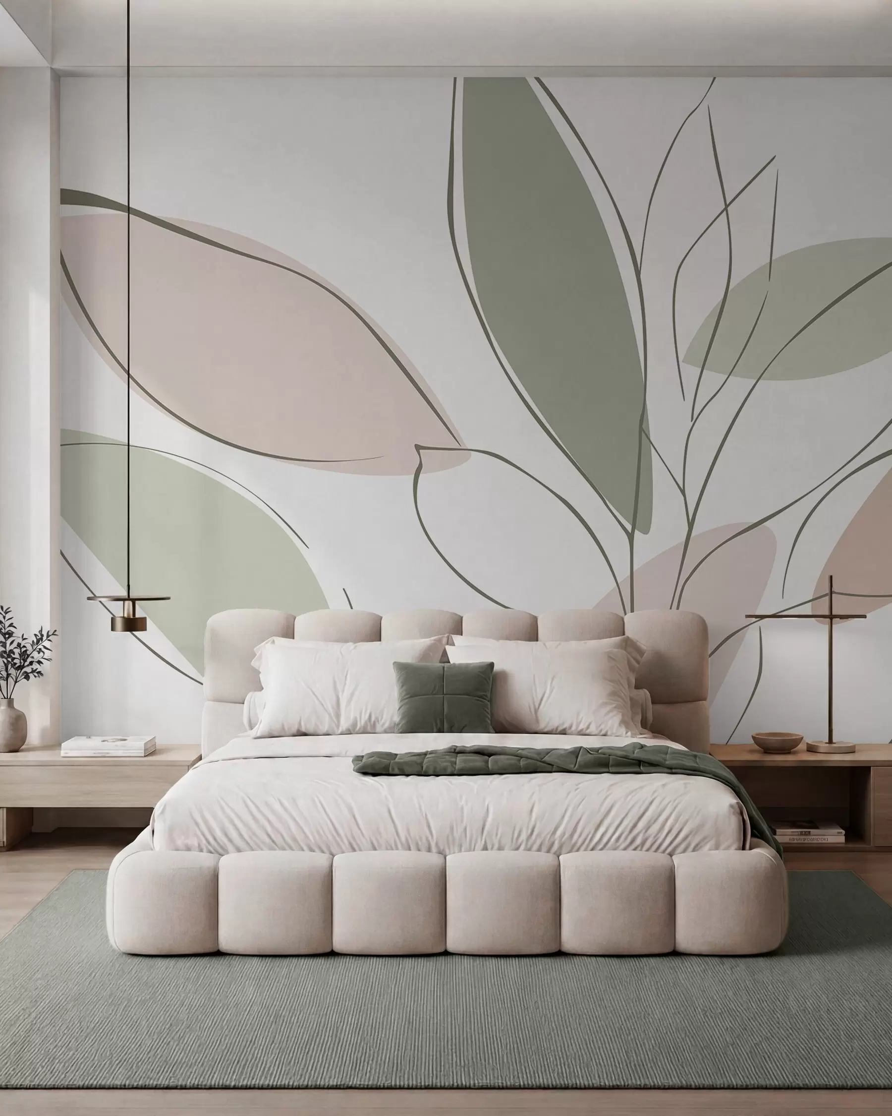 wall murals Abstract leaves w05710