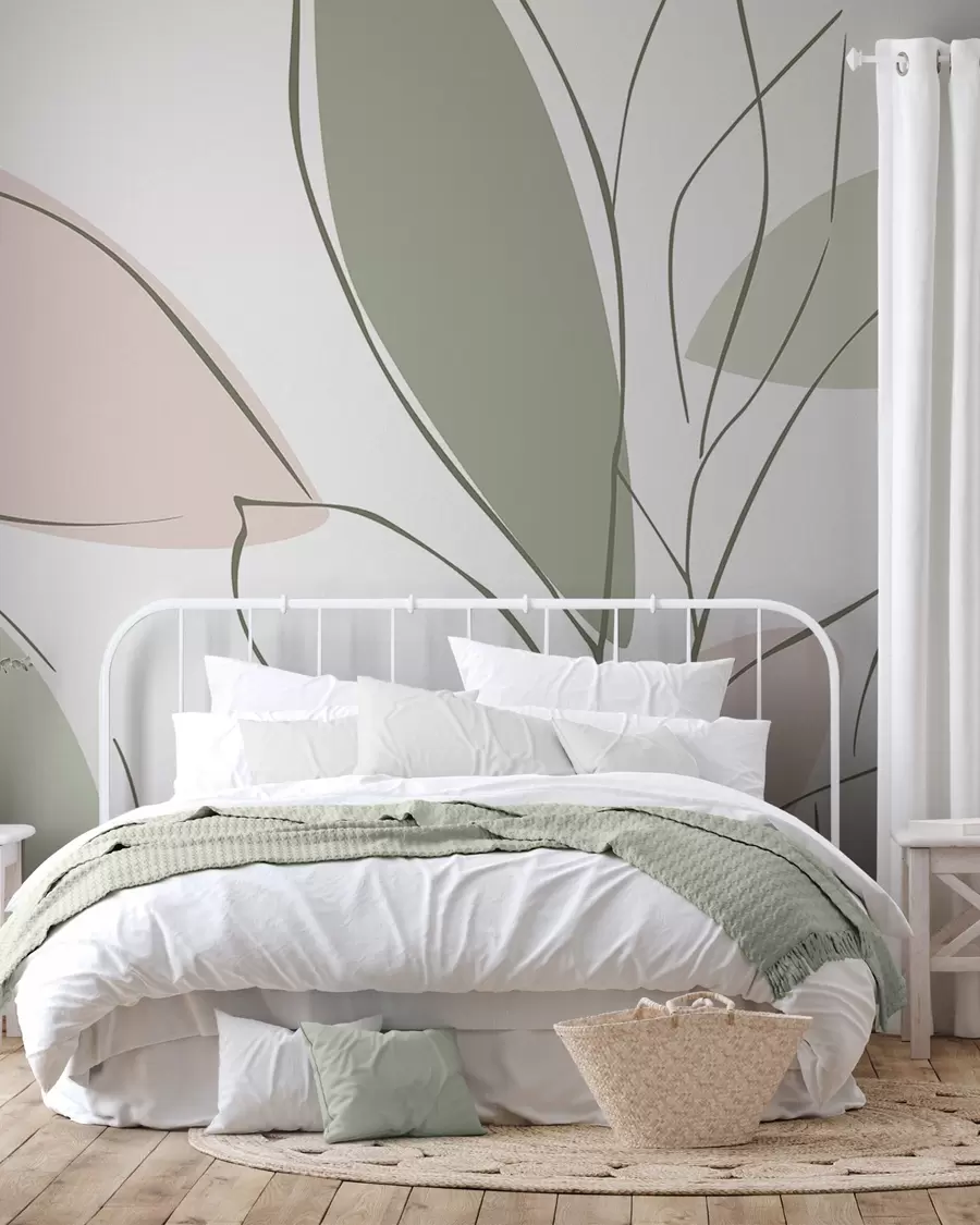 wall murals Abstract leaves w05710