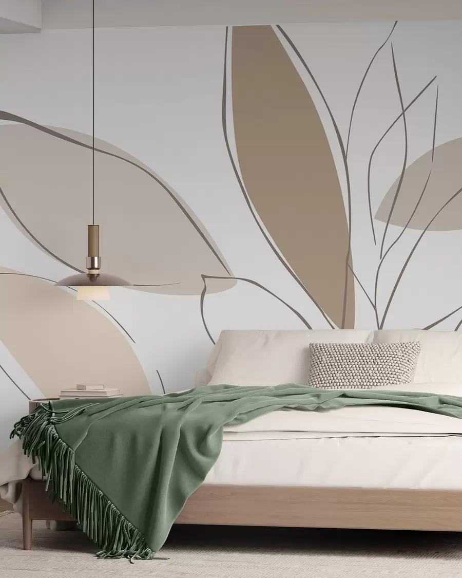 wall murals Abstract leaves w05710v2