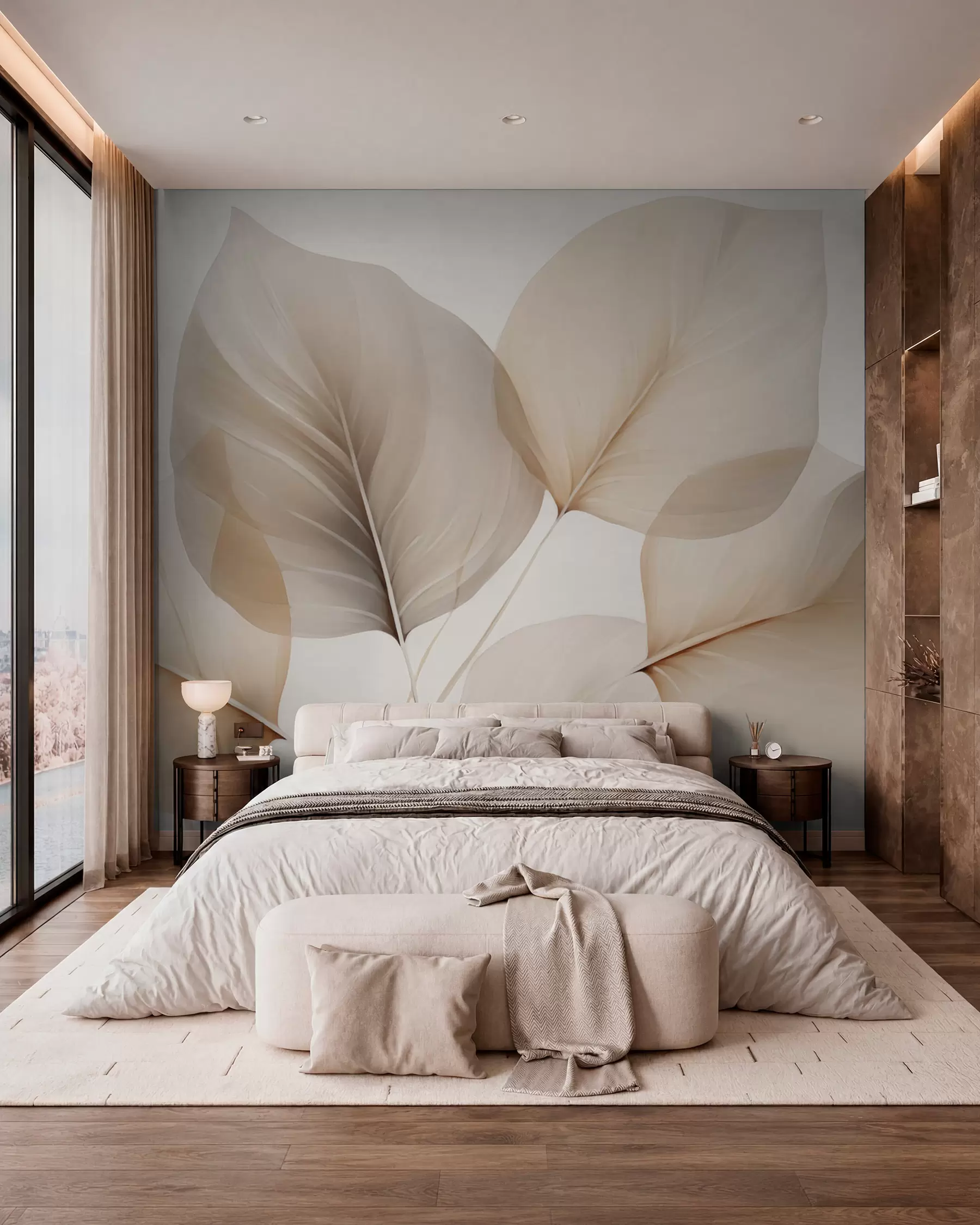 wall murals Leaves in Soft Light w05108