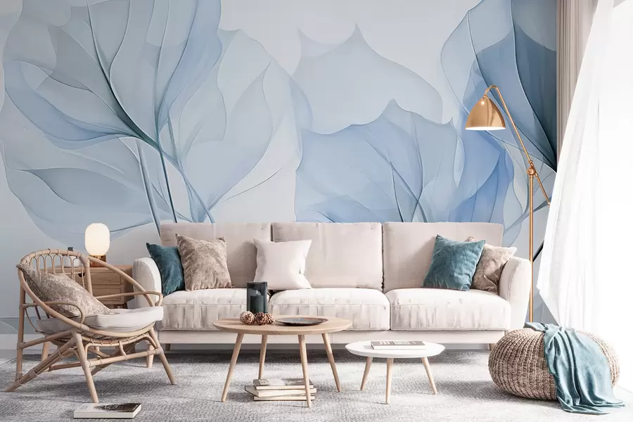 wall murals Leaf veins, abstract leaves w05109