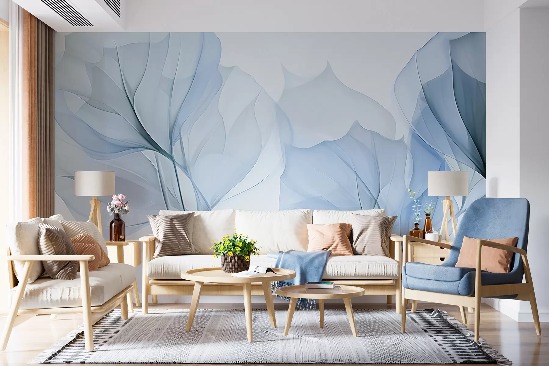 wall murals Leaf veins, abstract leaves w05109