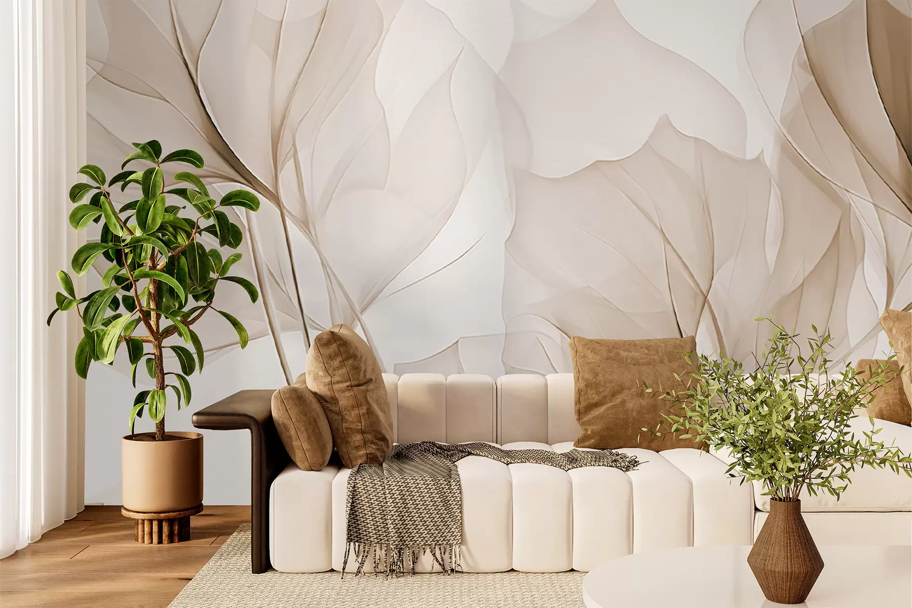 wall murals Leaf veins, abstract leaves w05109v1