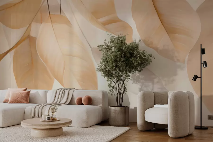 wall murals Hanging leaves w05407