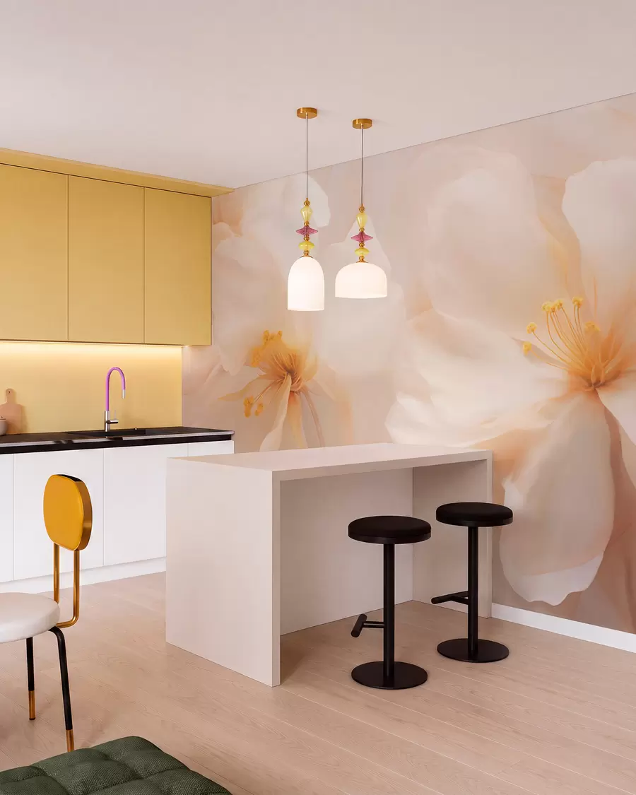 wall murals Large flowers w05615