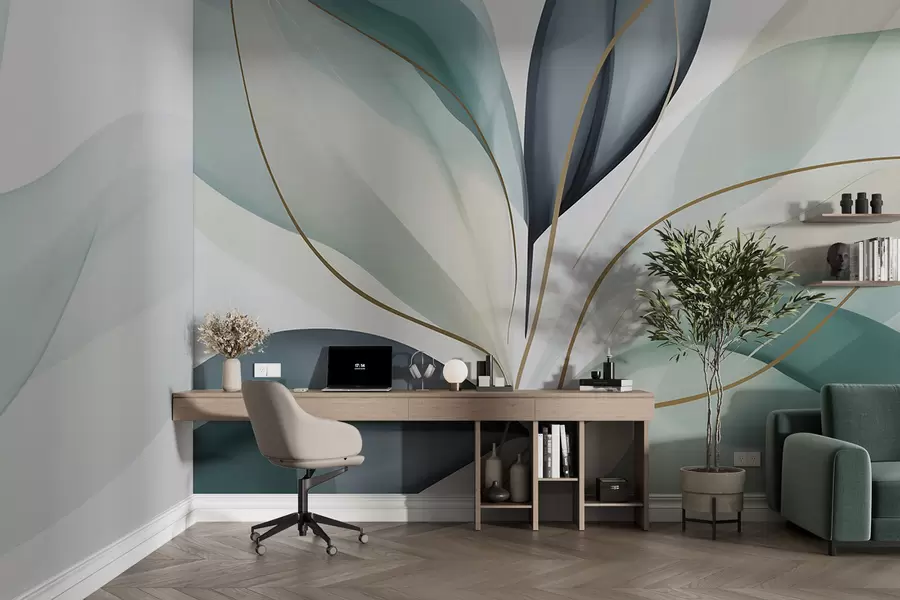 wall murals Abstract foliage w05706