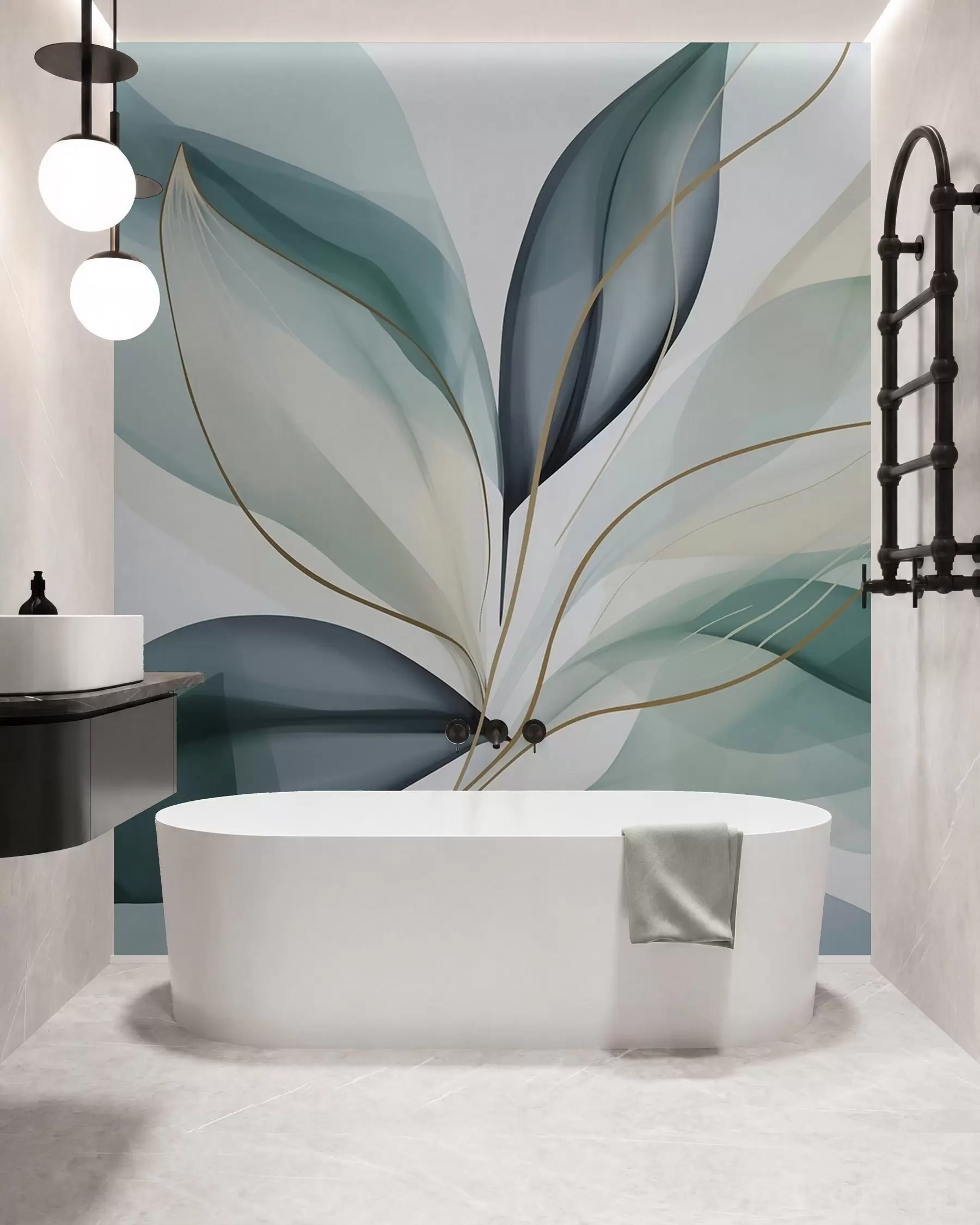 wall murals Abstract foliage w05706