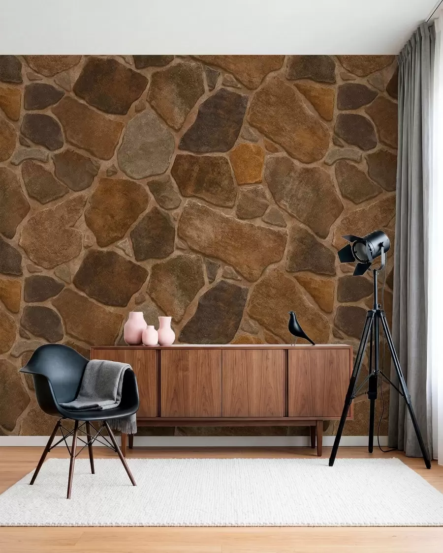 wall murals Warm-toned natural stone pattern w05691
