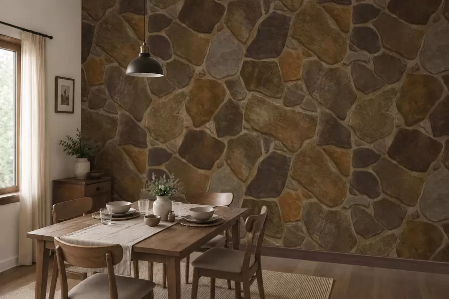 wall murals Warm-toned natural stone pattern w05691