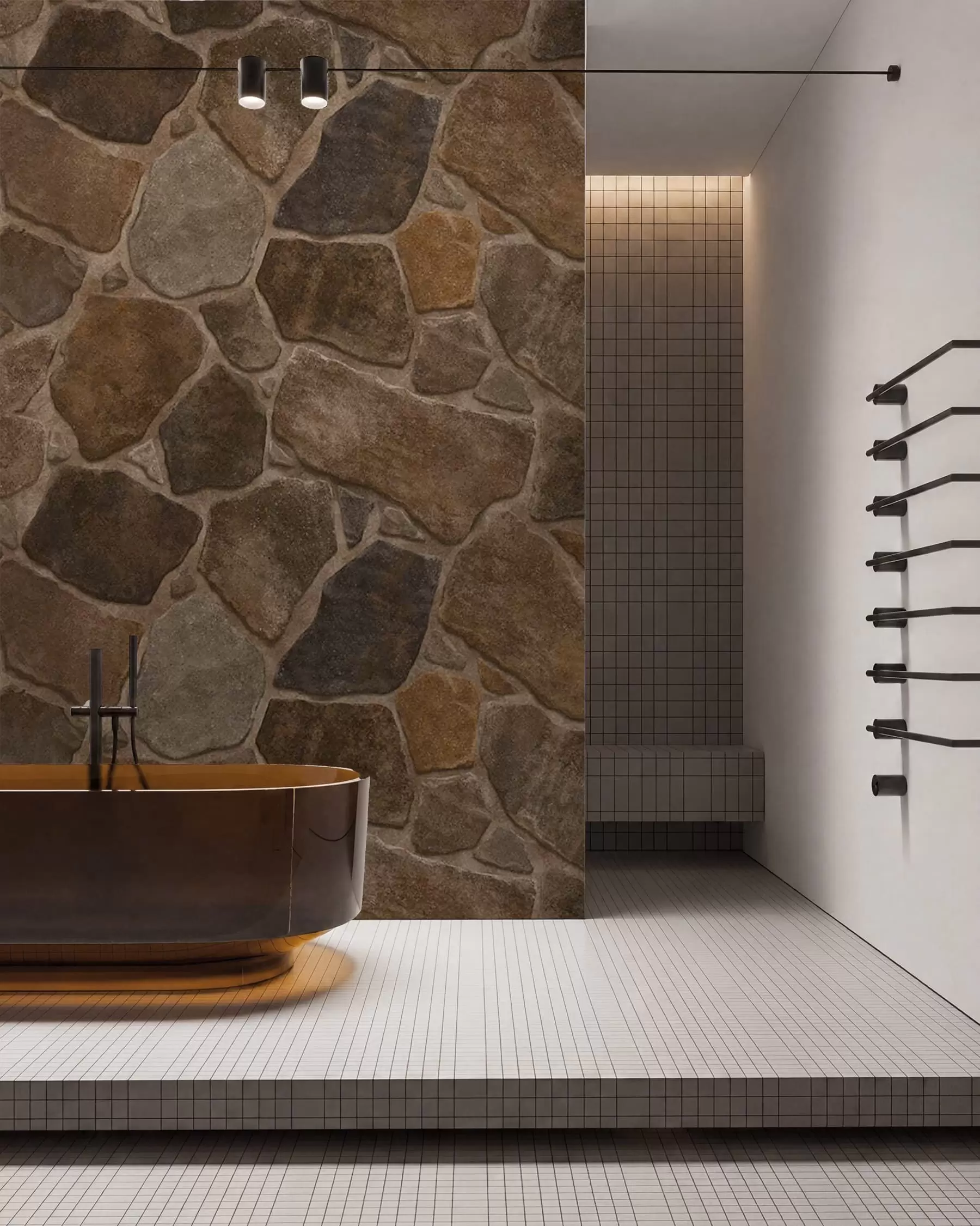 wall murals Warm-toned natural stone pattern w05691