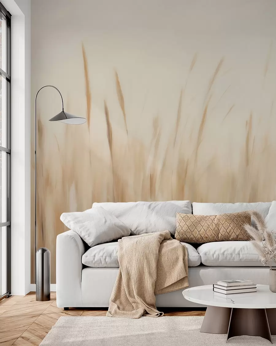 wall murals Abstract dry grass imitation painting w05503