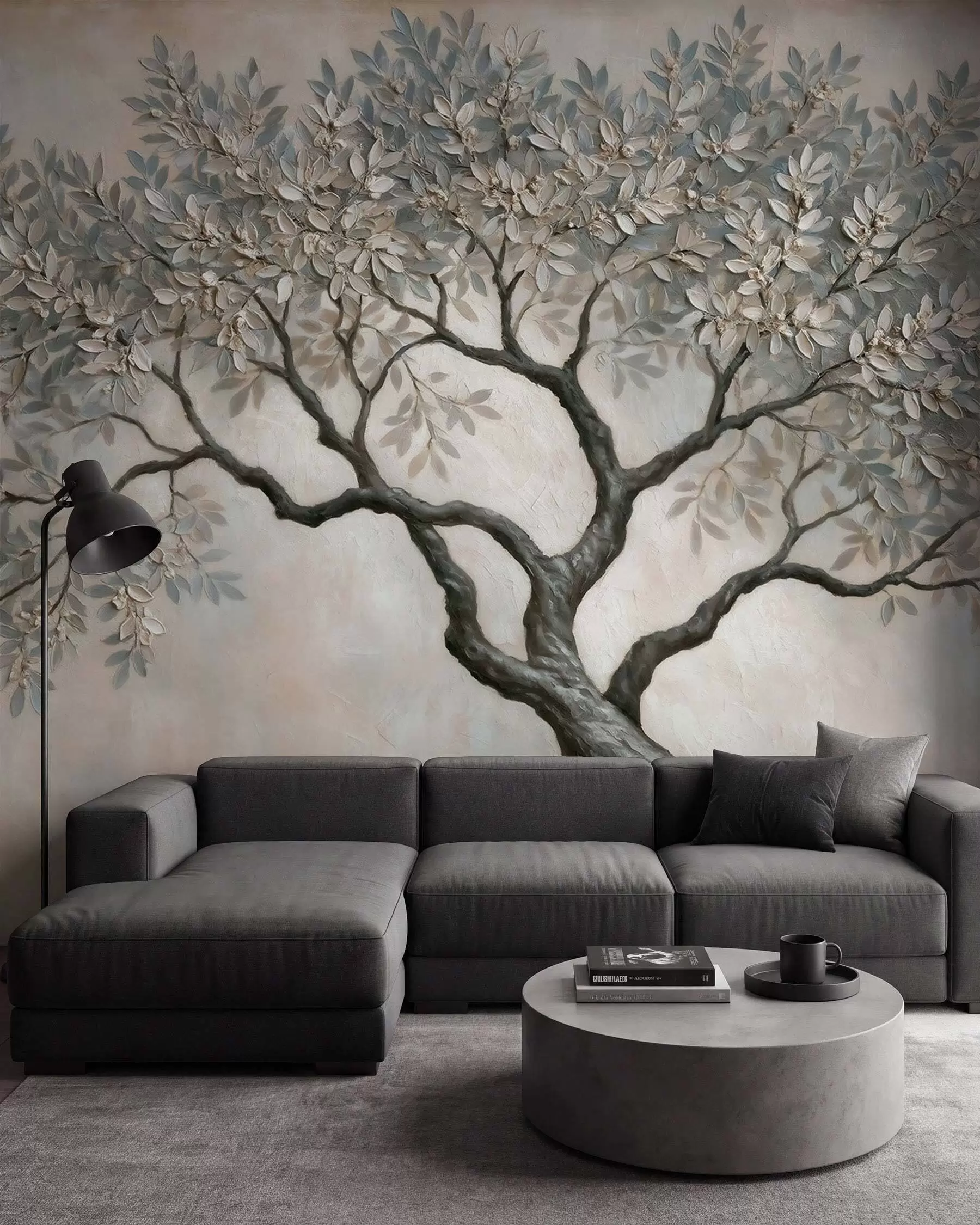 wall murals Old Tree in Stone Tones w09919