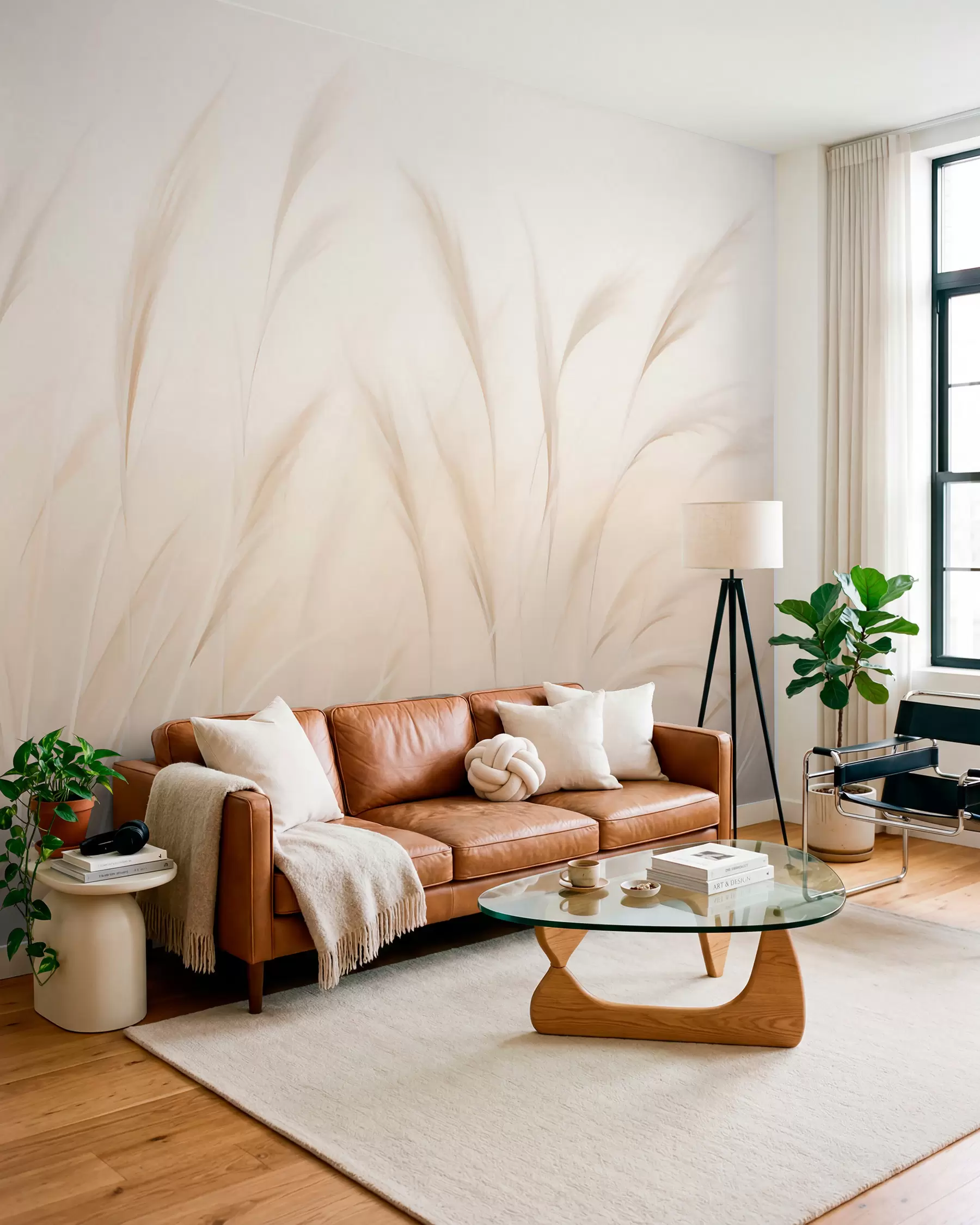 wall murals Grass Tips in Warm Light w05741