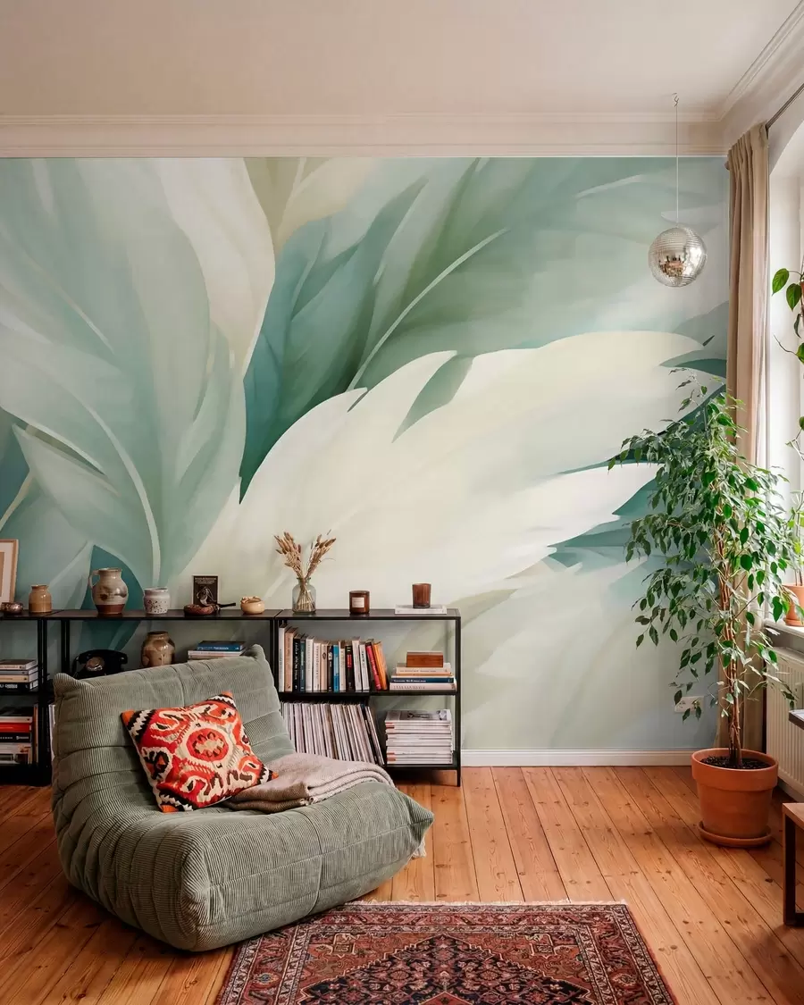 wall murals Pointed leaves w05744