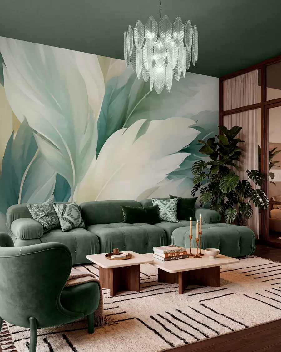 wall murals Pointed leaves w05744