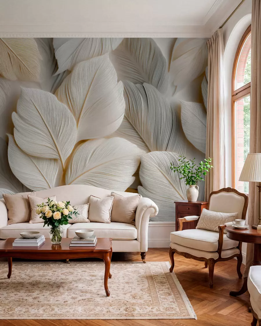 wall murals Pointed leaves w05747