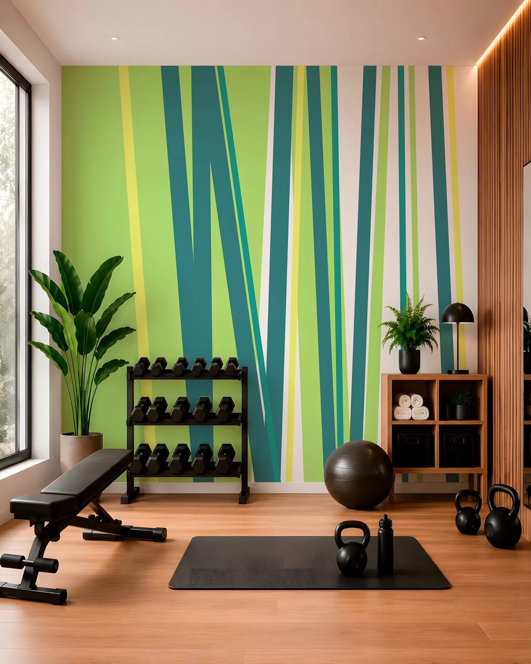 wall murals a vibrant, abstract stripe w05749