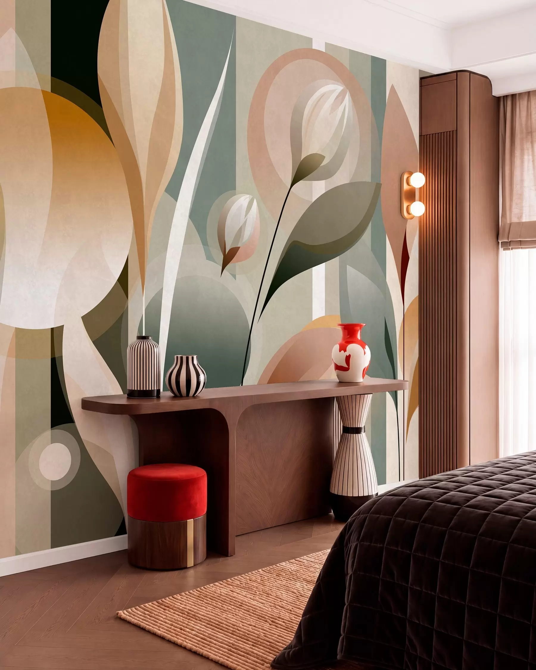 wall murals Graphic Botanical Forms w05750