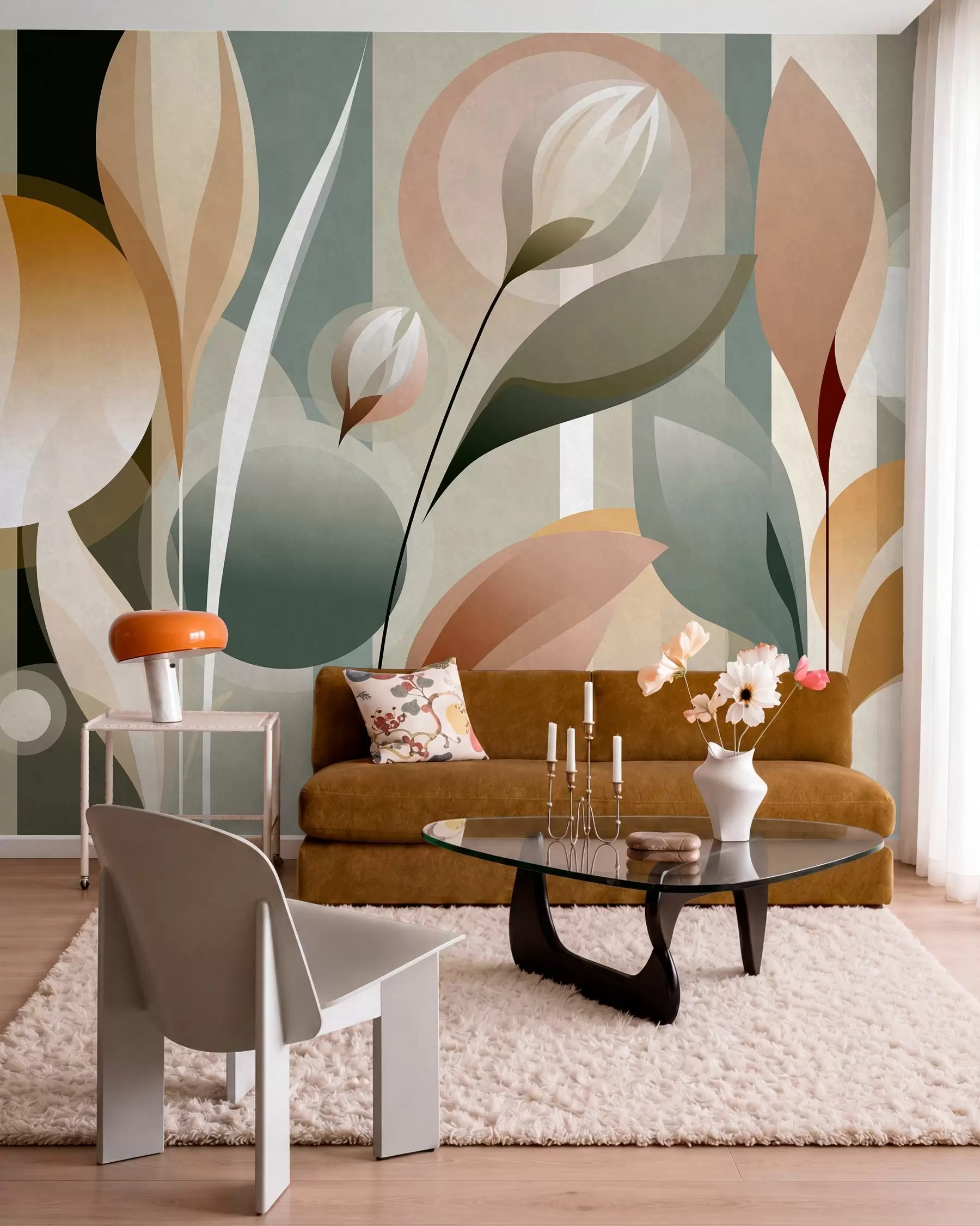 wall murals Graphic Botanical Forms w05750