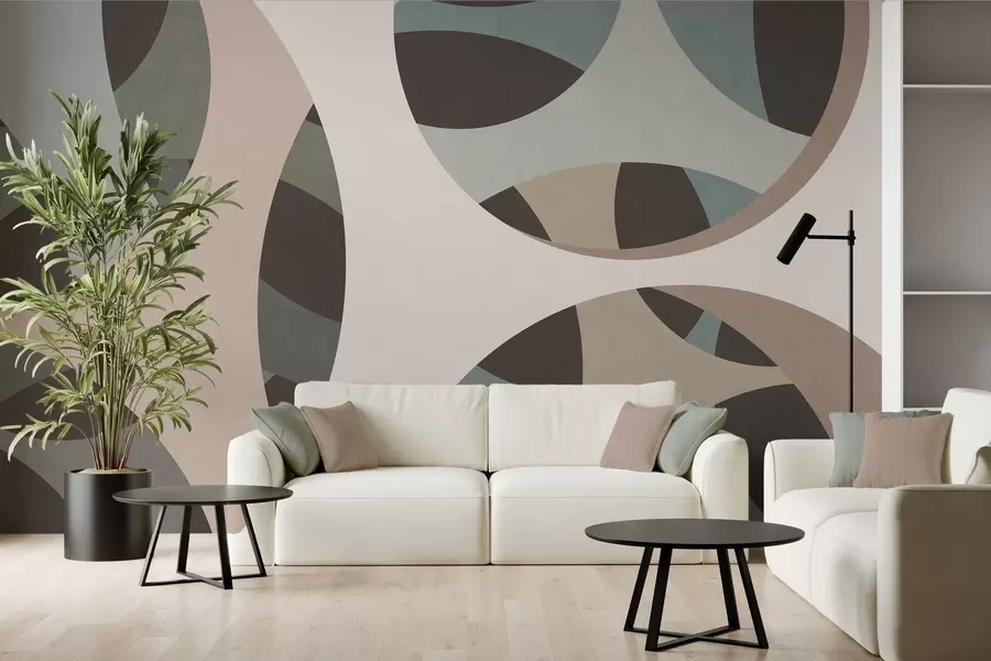 wall murals contemporary textural abstraction in shades of beige and natural tones w05751v1
