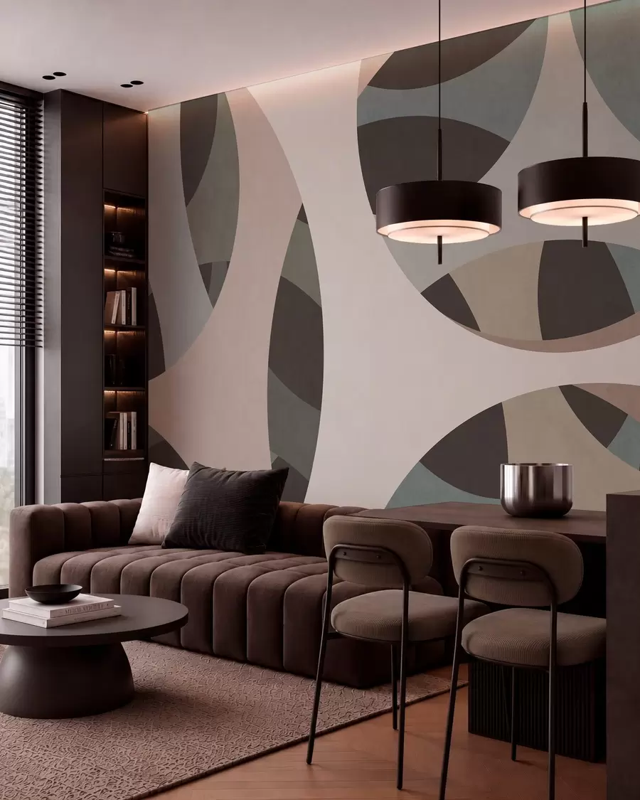 wall murals contemporary textural abstraction in shades of beige and natural tones w05751v1