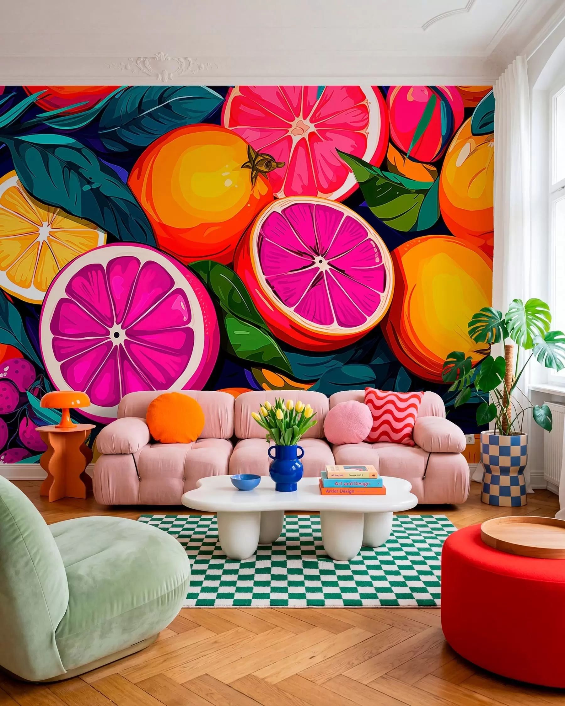 wall murals Fruit, oranges, lemons w05761