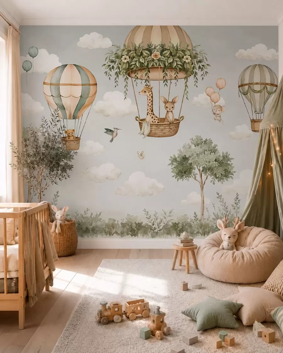 wall murals Balloon Adventures w05738