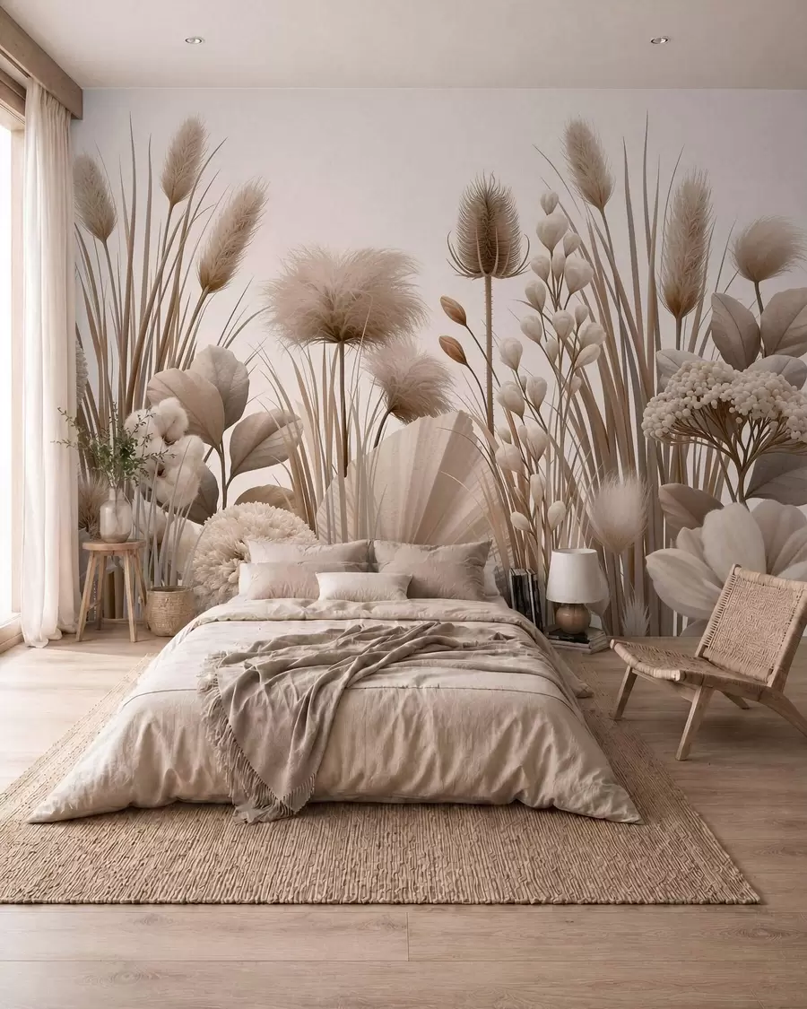 wall murals Dried Flower Garden w09932