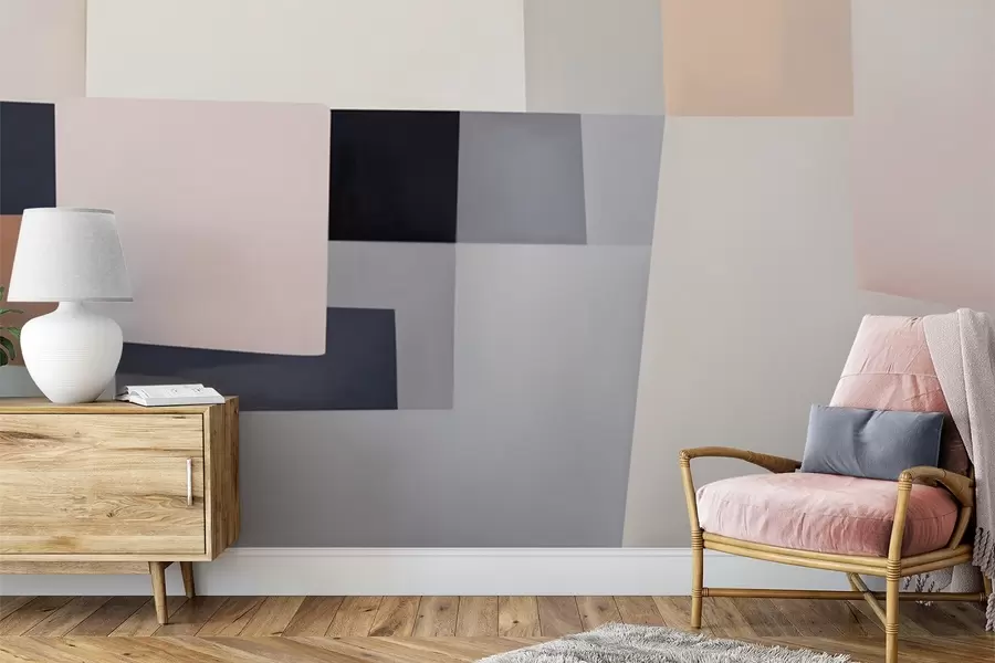 wall murals Geometric abstraction with imitation blur and texture w05785