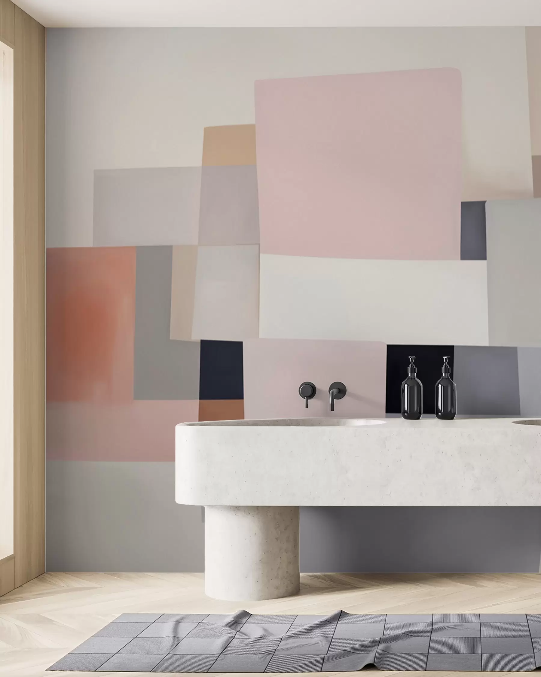 wall murals Geometric abstraction with imitation blur and texture w05785