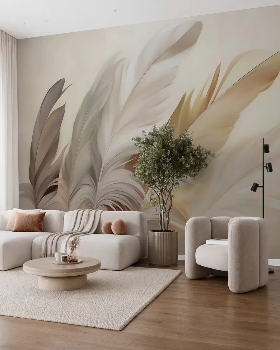 wall murals Abstract feathers w05789