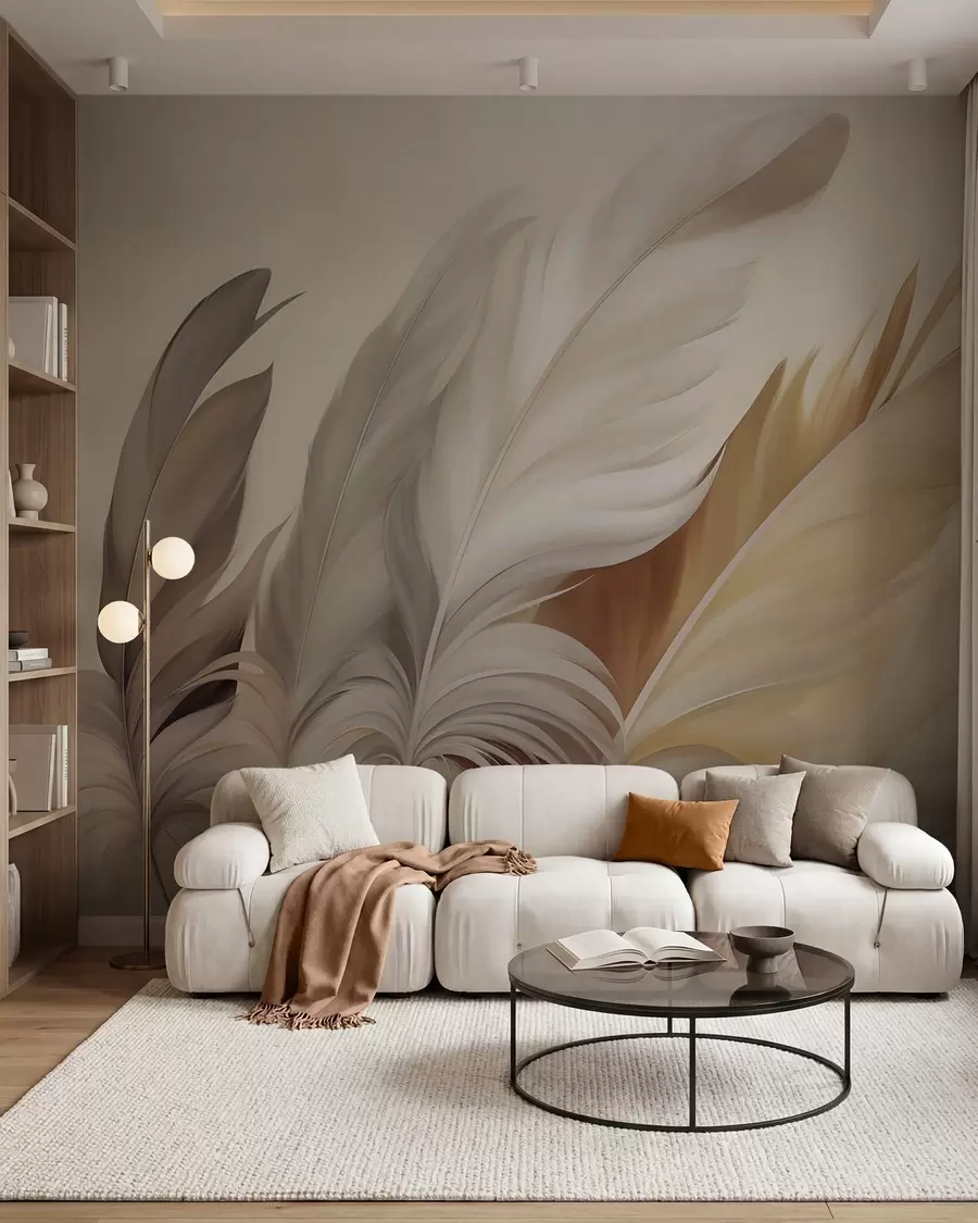 wall murals Abstract feathers w05789