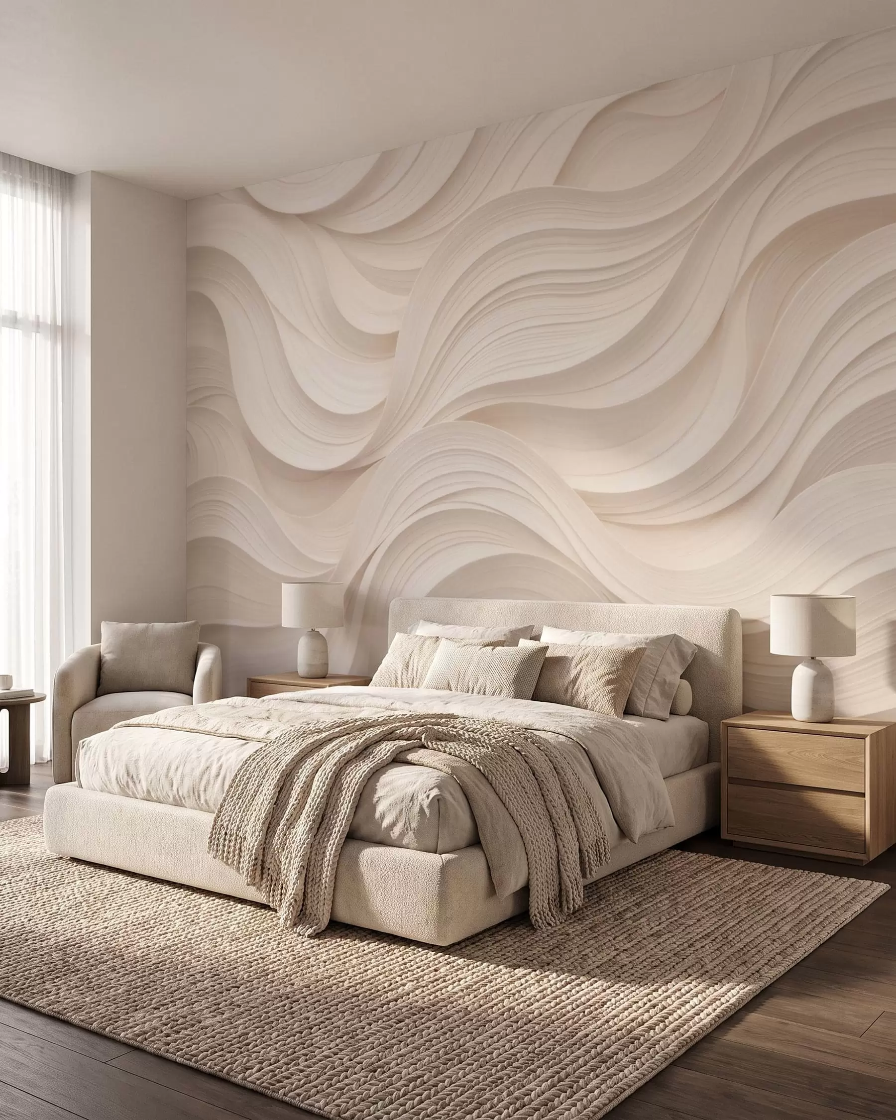 wall murals Blush Waves w09957
